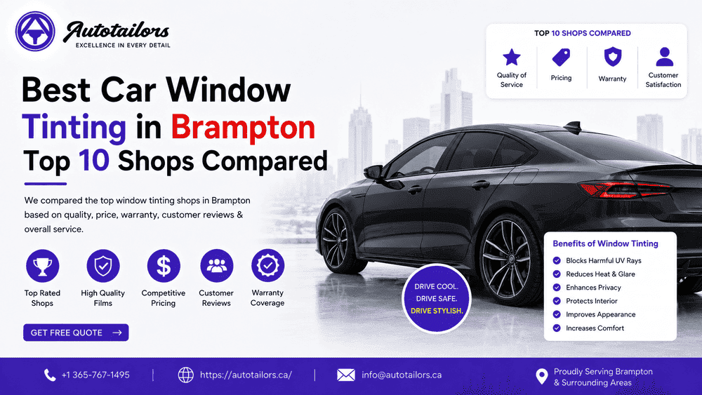 Best Car Window Tinting in Brampton: Top 10 Shops Compared