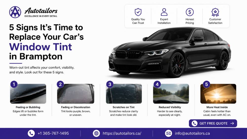 5 Signs It's Time to Replace Your Car's Window Tint in Brampton