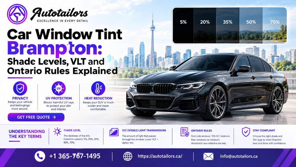 Car Window Tint Brampton: Shade Levels, VLT and Ontario Rules Explained